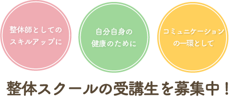 整体スクールの受講生を募集中！